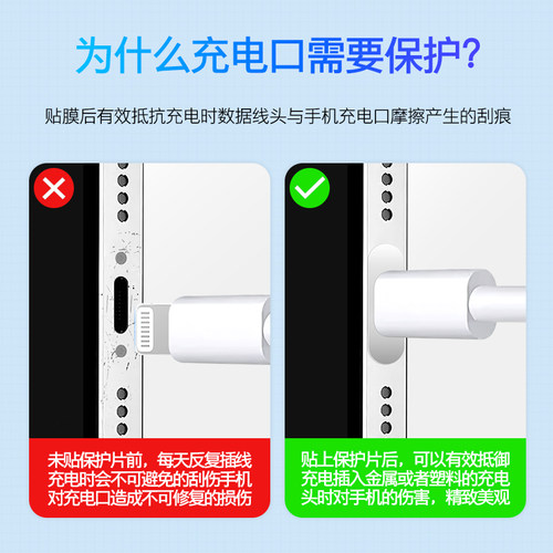 苹果17promax手机充电口防刮保护贴金属iPhone16电源口贴膜15Pro数据口保护膜苹果14Plus尾插充电口膜16e配件 - 图2