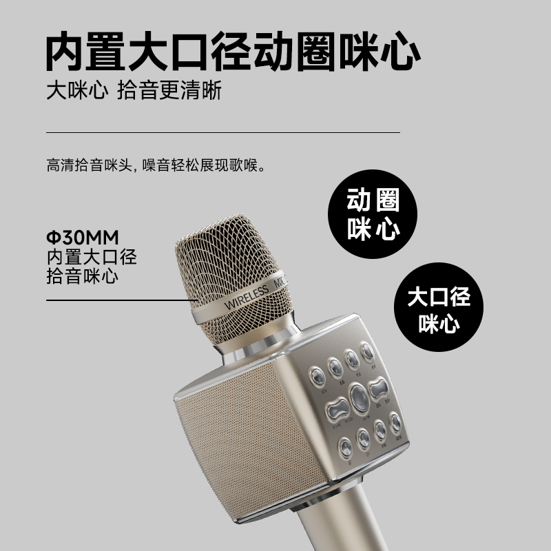 麦郎士T16话筒音响一体麦克风无线蓝牙全民唱K歌儿童麦卡拉ok家用-图1