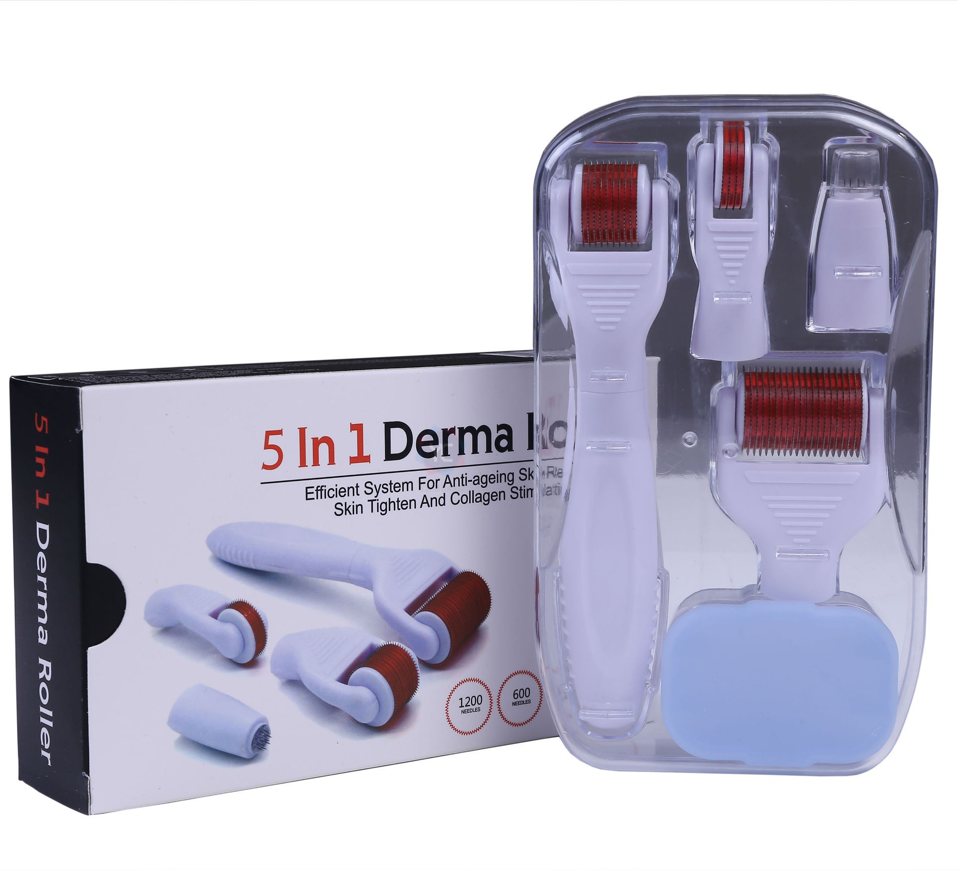 Derma Roller5in1滚轮组合装嫩肤微针淡皱身体护理面部补充水导入-图3