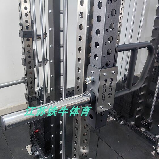 Squat rack attachment double push arm chest push