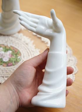 贵妇之手陶瓷饰品展示架创意首饰收纳架项链戒指珠宝手模道具摆件