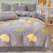 Winter Ab Face Pure Cotton Milk Suede Quilt Cover Single Piece Full Cotton Coral Suede Faller Thickened with cover Three sets of cover