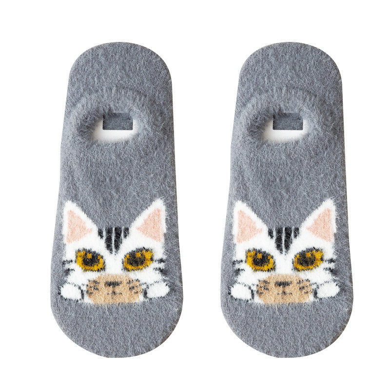 室内袜套女船袜女高跟鞋隐形袜子冬季兔绒硅胶防滑短袜套居家袜子,淘宝优惠券,粉丝福利购,淘宝优惠卷