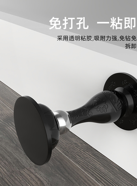 门后防撞阻门器推拉门硅胶垫防风挡门器静音缓冲器免打孔门碰门卡