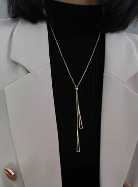 毛衣链长款项链设计感小众女吊坠配饰轻奢百搭2025年新款潮锁骨链