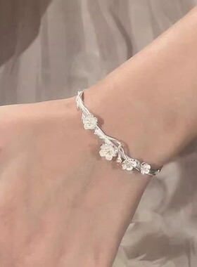 桂花手镯ins小众甜美学生简约气质冷淡风闺蜜手环开口少女心镯子