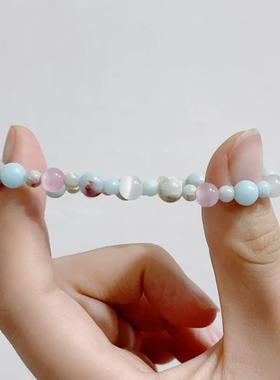 桃夭新中式天然石寿山石手串复古精致中国风ins串珠闺蜜冷门手饰