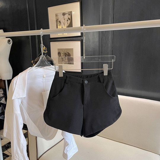 Short de costume taille haute fait maison FASC noir