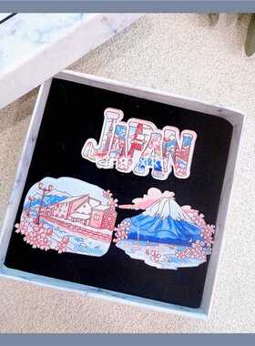 日本装饰胸针送孩子朋友别针富士山国外JAPAN度假旅游徽章