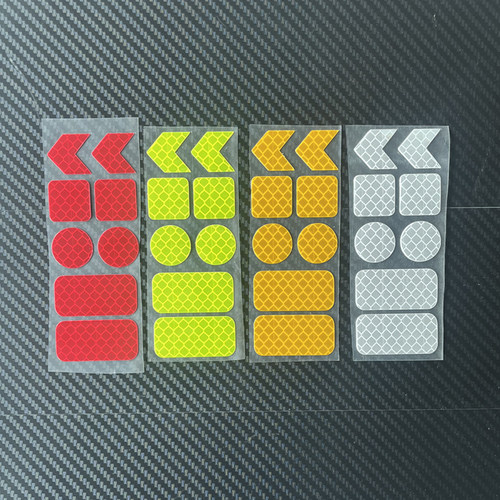 超工程级钻石反光贴夜间警示标志电动车身迷你头盔反光条贴纸定制 - 图3