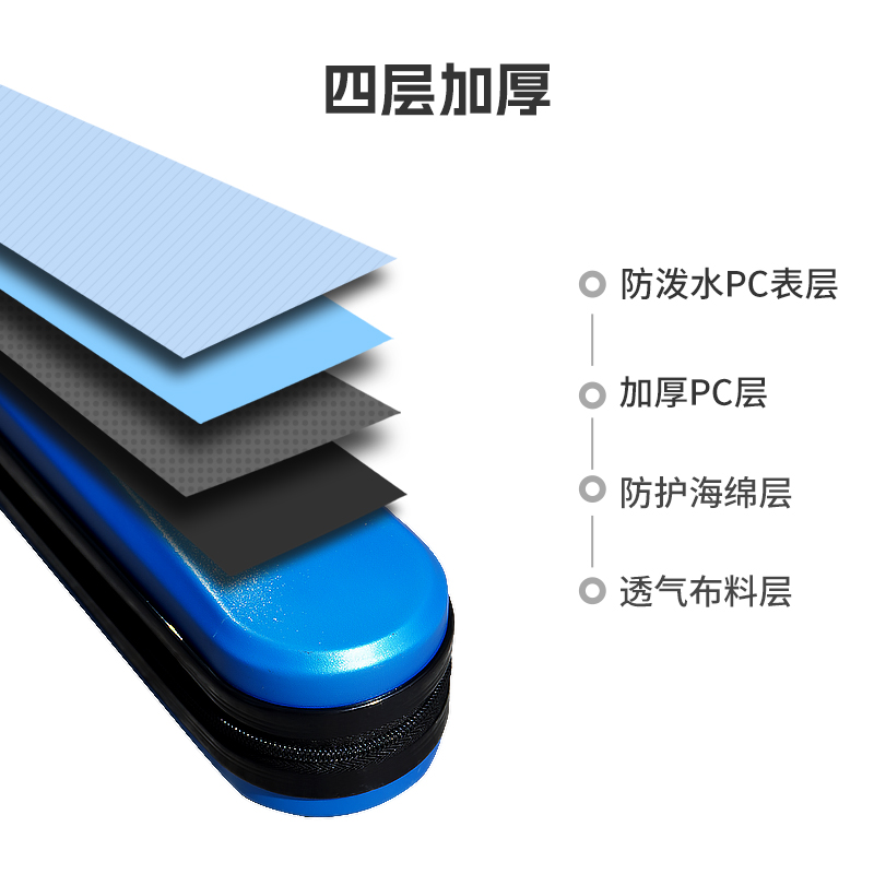 流云鱼竿包1.7米170cm加厚PC竿包硬壳渔具收纳包钓鱼包钓竿鱼杆包 - 图0