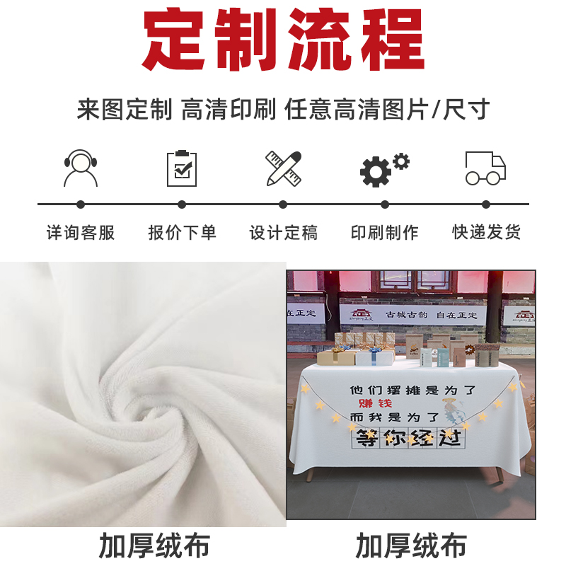 摆摊桌布网红夜市冰粉广告布台布集市地摊布街边摆摊挂布定制桌布 - 图1