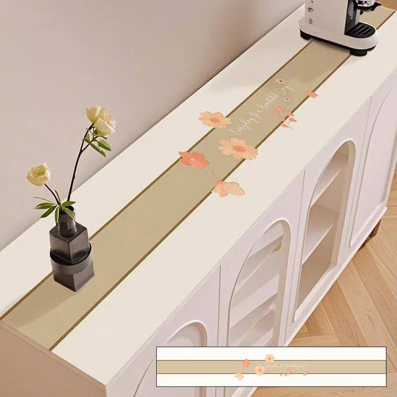 餐边柜桌垫长条桌布轻奢高级感防水可裁剪鞋柜餐边柜台面保护垫子,淘宝优惠券,粉丝福利购,淘宝优惠卷