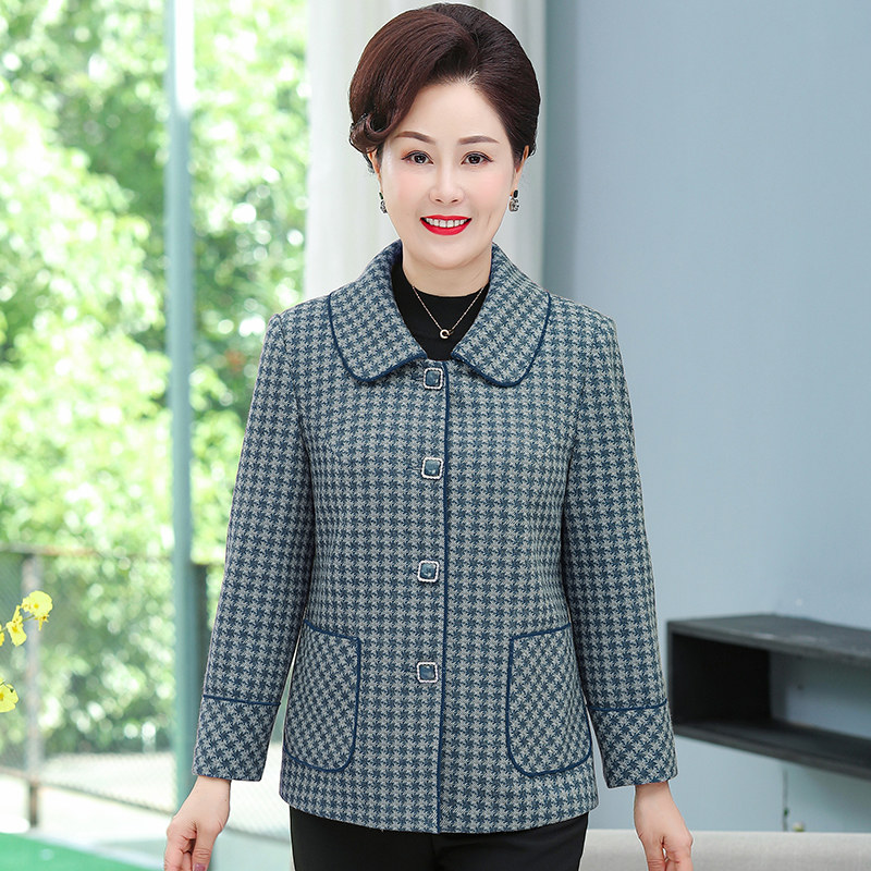 中老年女装妈妈装秋装外套60岁上衣 发财花中老年女装