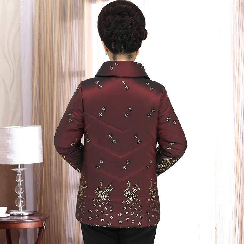 发财花旗舰店妈妈装秋冬款保暖加厚棉衣中老年人女装冬装奶奶棉服外套婆婆棉袄0