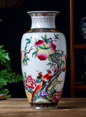 景德镇插花养花客厅摆件水培花瓶花瓶陶瓷富贵竹新中式摆件