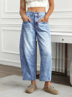 L 98157 Women's Loose Jeans 女士宽松阔腿牛仔裤跨境外贸代