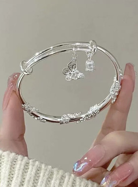 繁花似锦手镯女蝴蝶学生手镯送妈妈情人节礼物