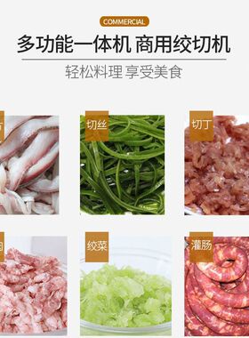 绞肉机大功率多功能不锈钢立式全自动大型切片切丝电动灌肠机商用