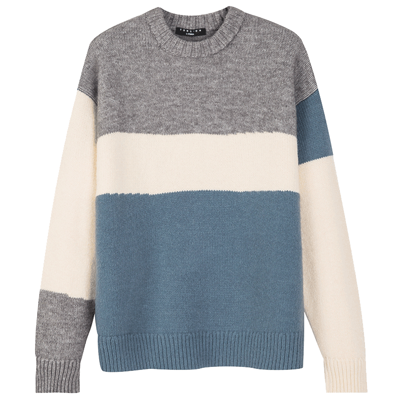 唐狮2020秋冬新款男士拼接针织衫 唐狮天悦针织衫/毛衣