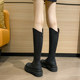 Thick-soled knight boots for fat mm, plus size women's boots that are no bigger than the knee