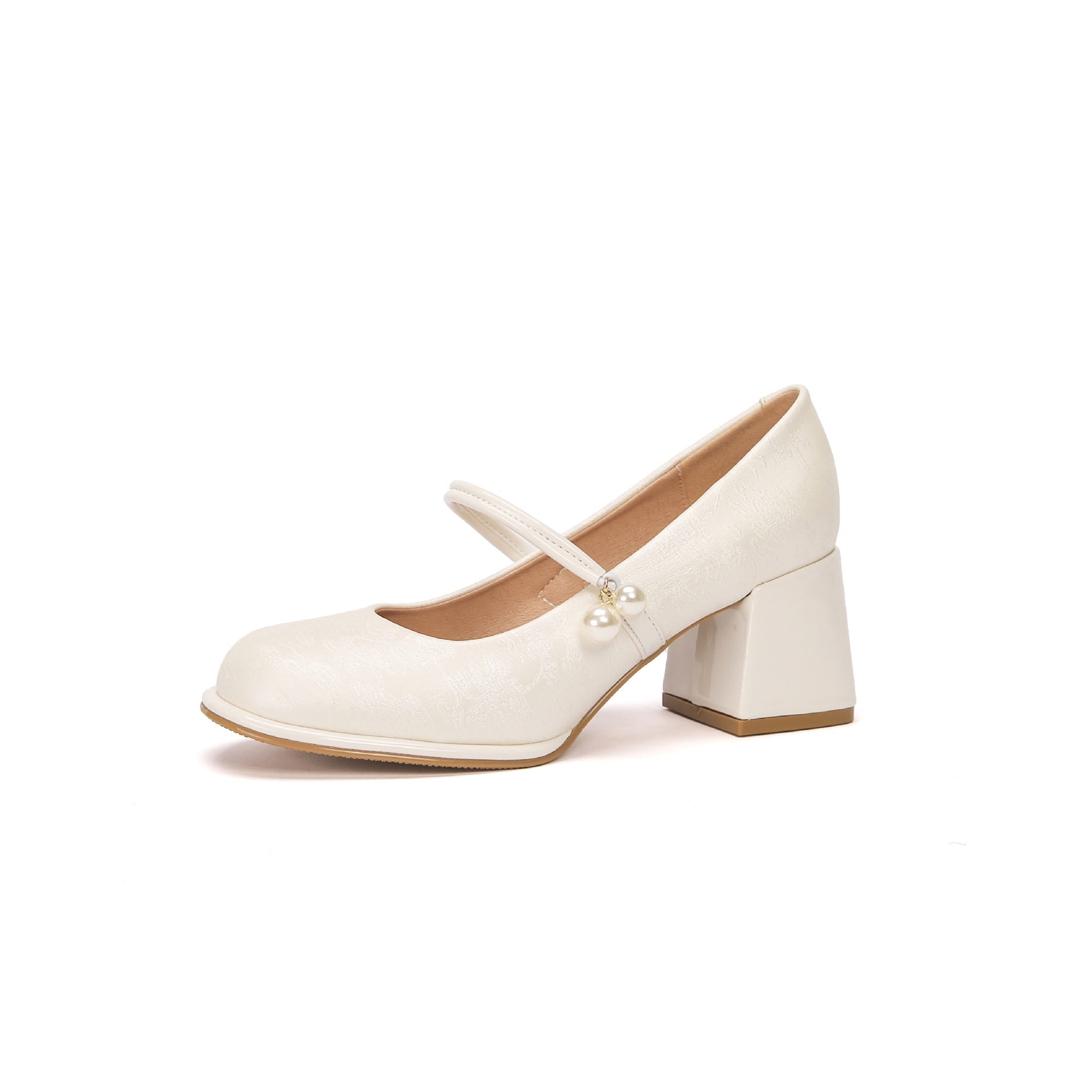 超软~中式国风玛丽珍鞋女粗跟旗袍鞋绸缎单鞋配裙子晚晚鞋高跟鞋,淘宝优惠券,粉丝福利购,淘宝优惠卷