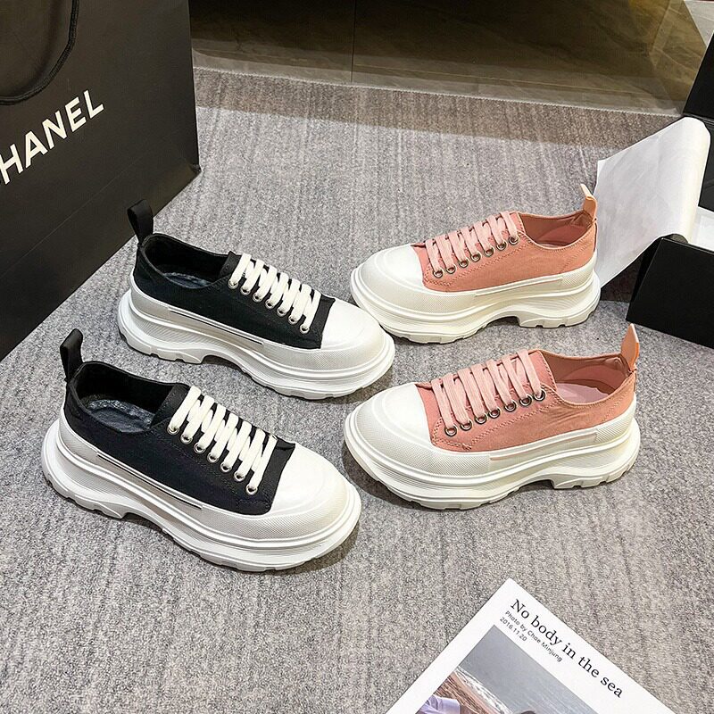 稳麦昆2023春夏季增高小白帆布鞋 massif帆布鞋