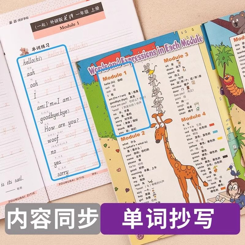 邹慕白外研版国标体英语字帖一年级起点二三四五六年级上下册课文同步练字帖儿童手写外研社小学生英语字母练习单词短语专用描红本,淘宝优惠券,粉丝福利购,淘宝优惠卷