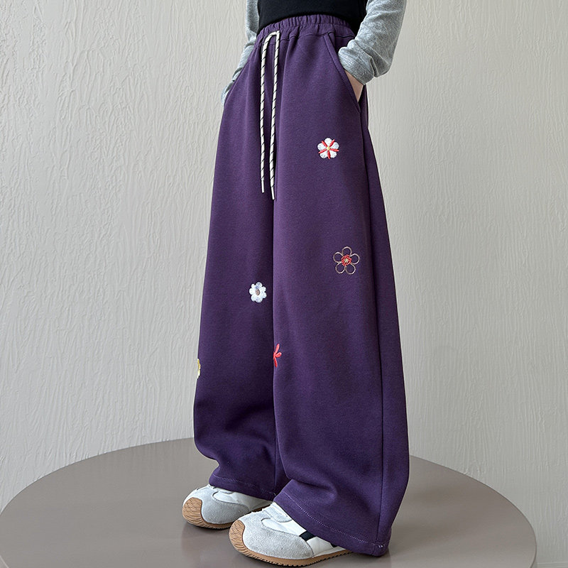 女童弯刀裤春秋款洋气女大童裤子春季运动裤儿童休闲裤春装直筒裤,淘宝优惠券,粉丝福利购,淘宝优惠卷