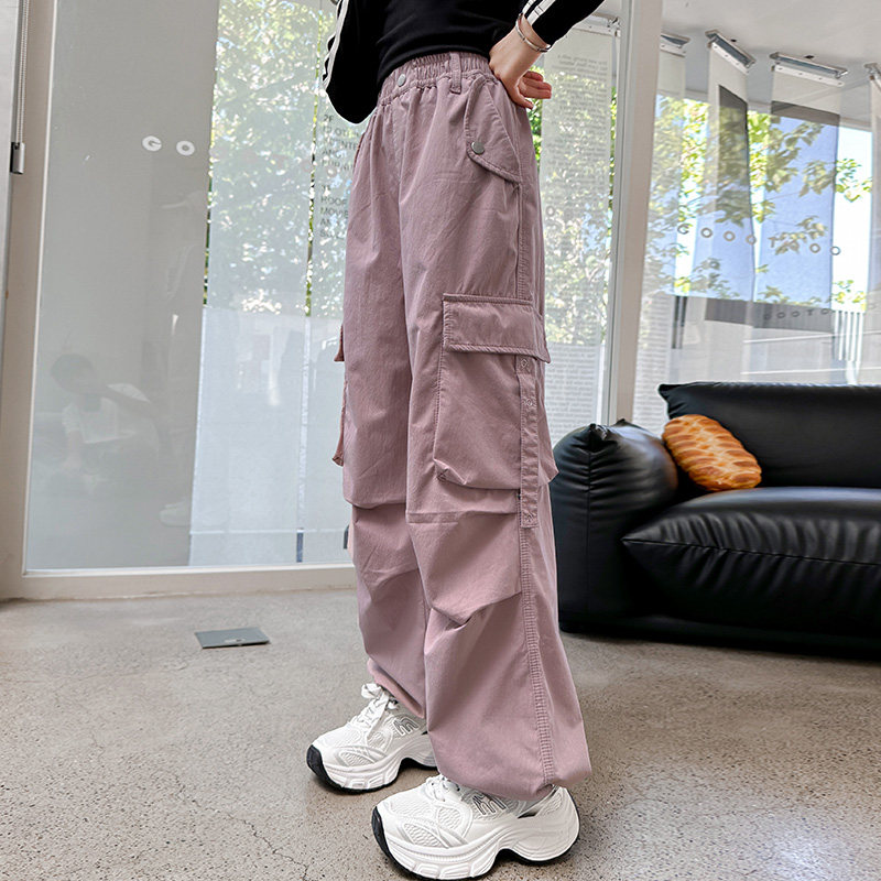 女童加绒工装裤秋冬款2025新款女大童裤子冬季加厚儿童运动裤冬装,淘宝优惠券,粉丝福利购,淘宝优惠卷