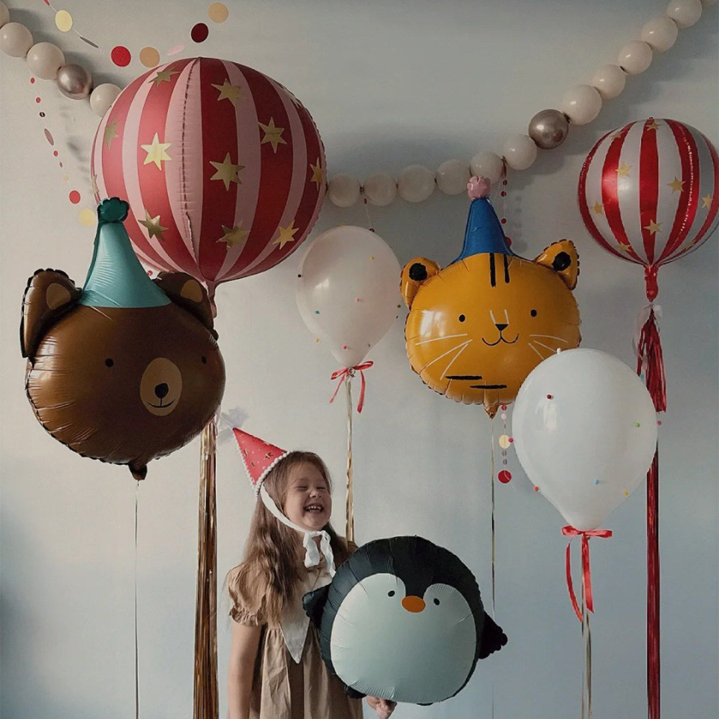 周岁场景氛围装饰儿童拍照马戏团气球生日派对布置铝膜气球动物,淘宝优惠券,粉丝福利购,淘宝优惠卷
