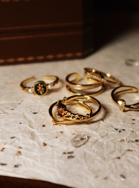 情侣对戒素圈银戒指女复古轻奢风