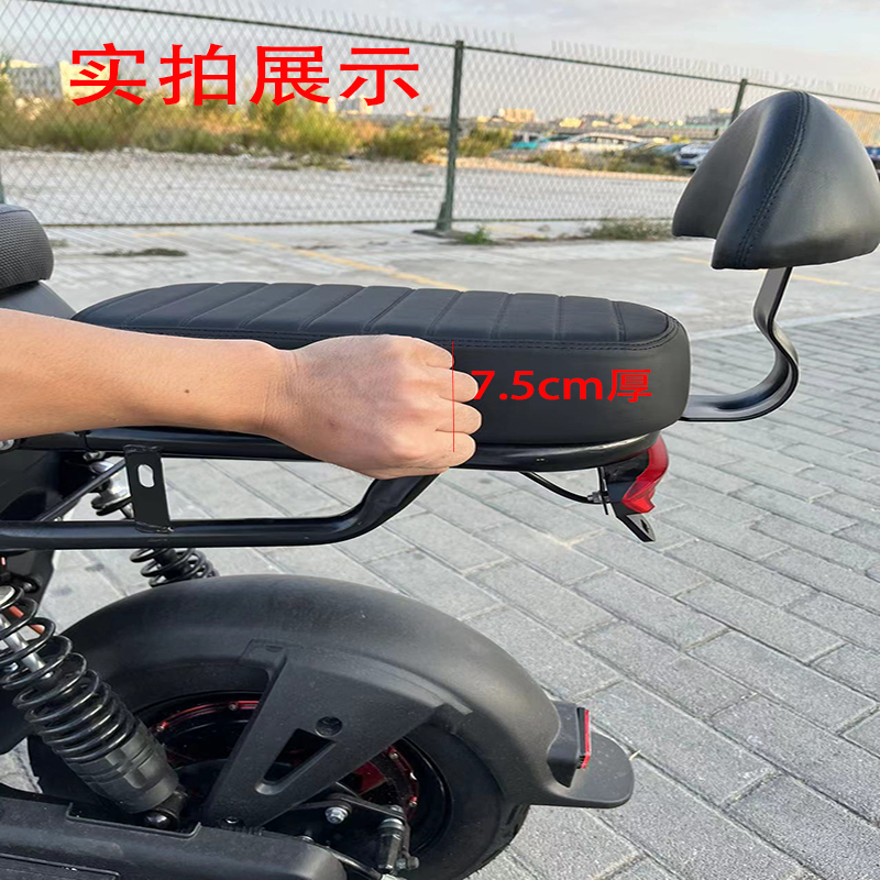 深远四季星009座包电动车后座改装配件通用加厚毛毛虫载人后坐垫 - 图0