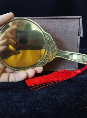 纯铜大号平面镜铜镜太极八卦镜