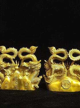 避火龙摆件解厨房西北乾位火烧天门三辟火龙瓶辰龙纯铜龙双龙生肖
