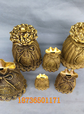 纯铜存钱罐客厅招财进宝桌面摆件