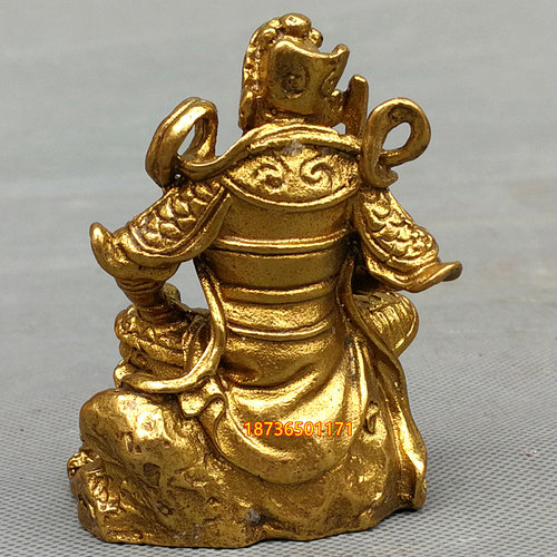 纯铜真武大帝神像玄天上帝镇宅桌面中式摆件铜玄武祖师爷小号铜器 - 图2