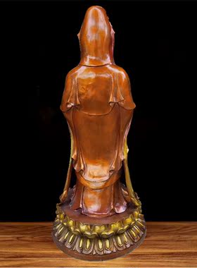 普陀山纯铜手持菩萨客厅观音佛像