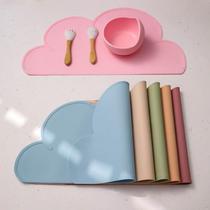 The Clouds Shaped Silicone Placemats para Bebês Multicolor Plata
