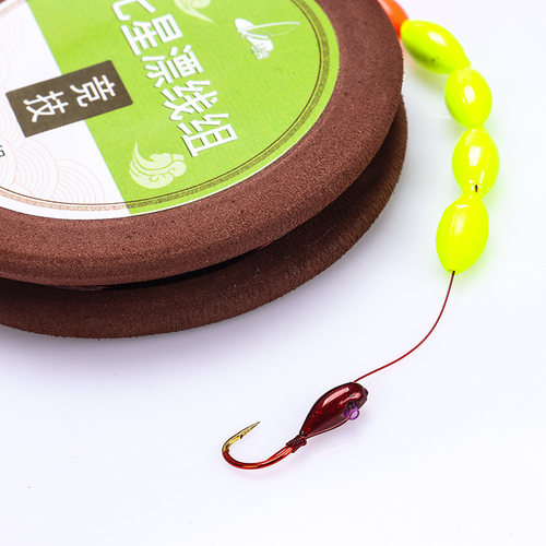 传统七星漂竞技线组金海夕朝天钩成品钓鱼主线组挂饵即钓鱼漂套装 - 图0