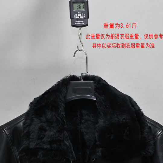 男女厚原生态绵羊皮毛一体真皮皮衣休闲翻领短款飞行服夹克外套欢