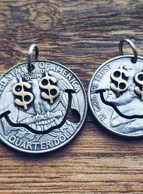 古董吊坠项链银饰暴富流浪者硬币