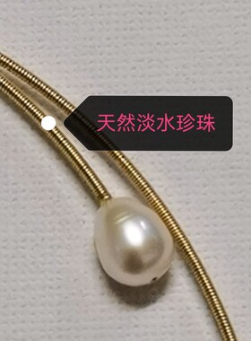 菲瑞定制 设计师14K注金丝手工编织 天然绿玉髓项链颈链 项圈轻奢