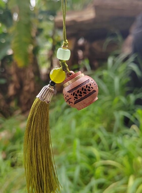 花梨木平安福灯笼香囊包包挂件手