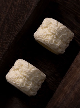 象牙果古风九龙扳指内径21mm