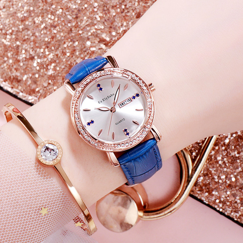 伊莉萨博时尚女士简约气质防水女表 eselysabo国产腕表