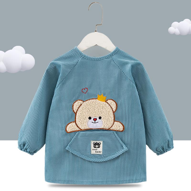 Waterproof cartoon children's bib, thickened and warm, anti-fouling cover for baby eating, cartoon printed protective cover