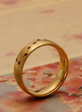 玄库道家钛钢简约情侣爱情戒指