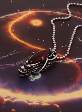 道家龙头复古做旧情侣项链不过敏