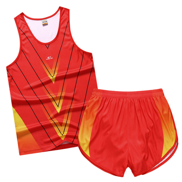 Professional men's and women's training vest track and field sportswear suit